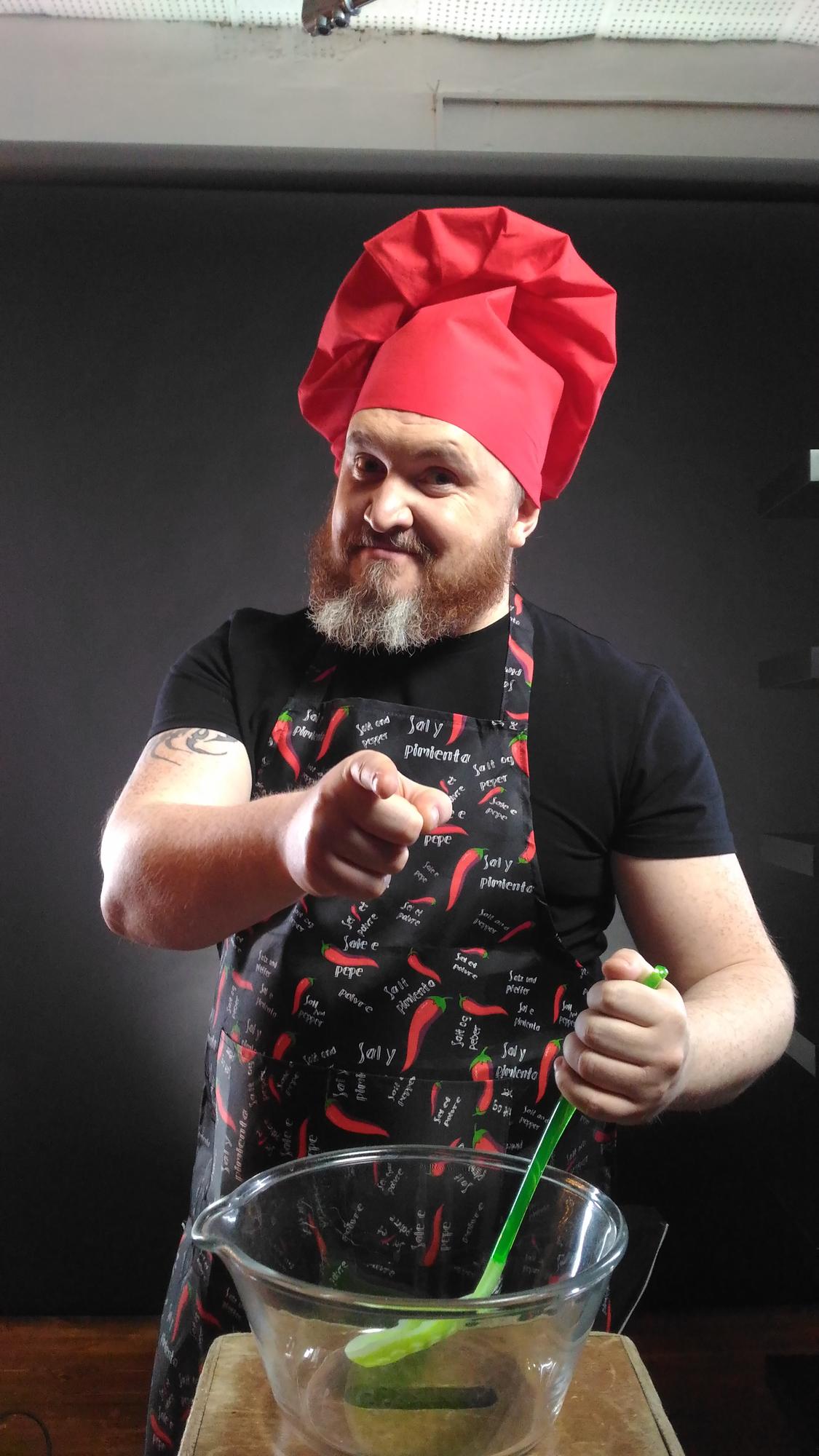 šefo portretas su prieskoniais